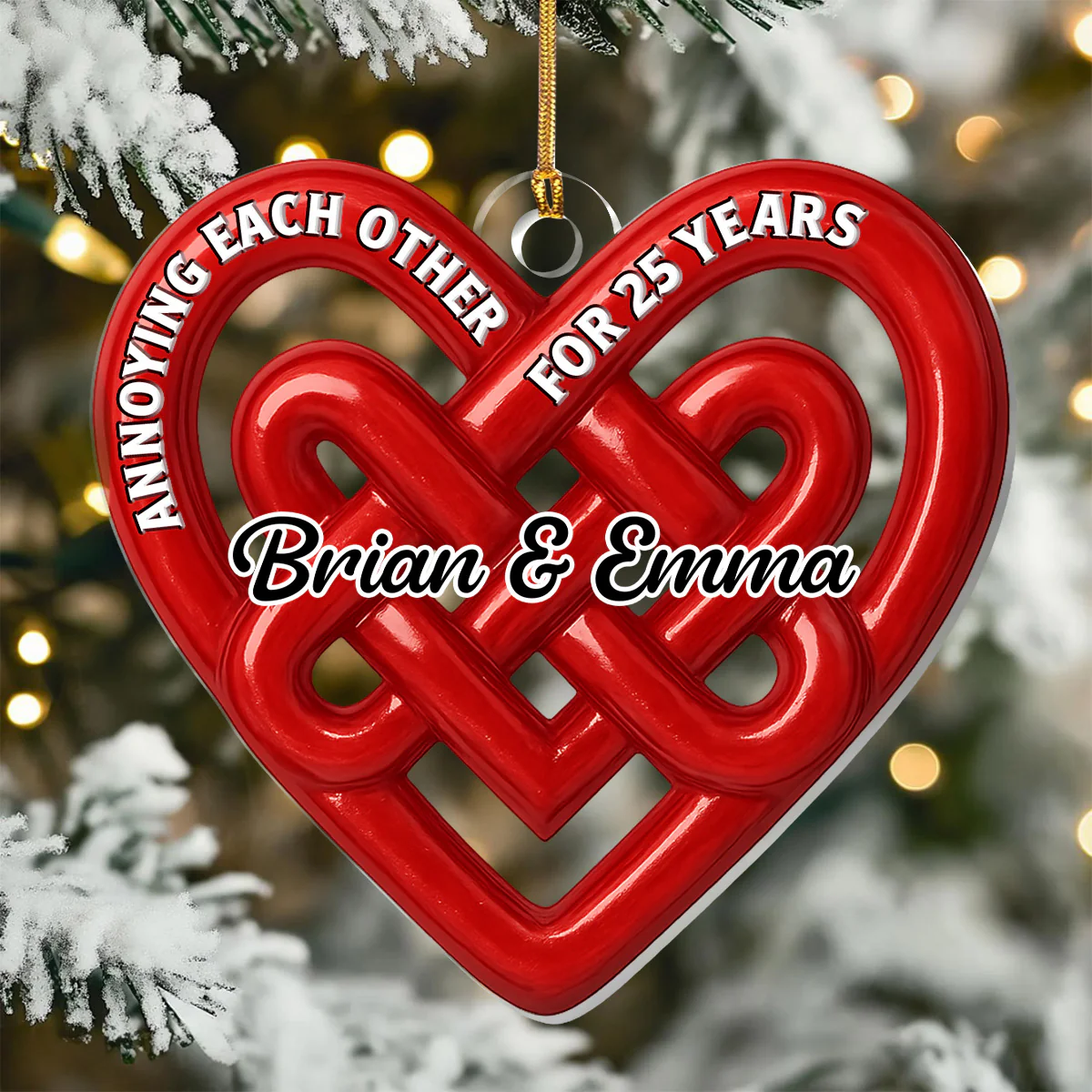 Annoying Each Other For Years - Personalized 1-Layer Acrylic Ornament - Image 4