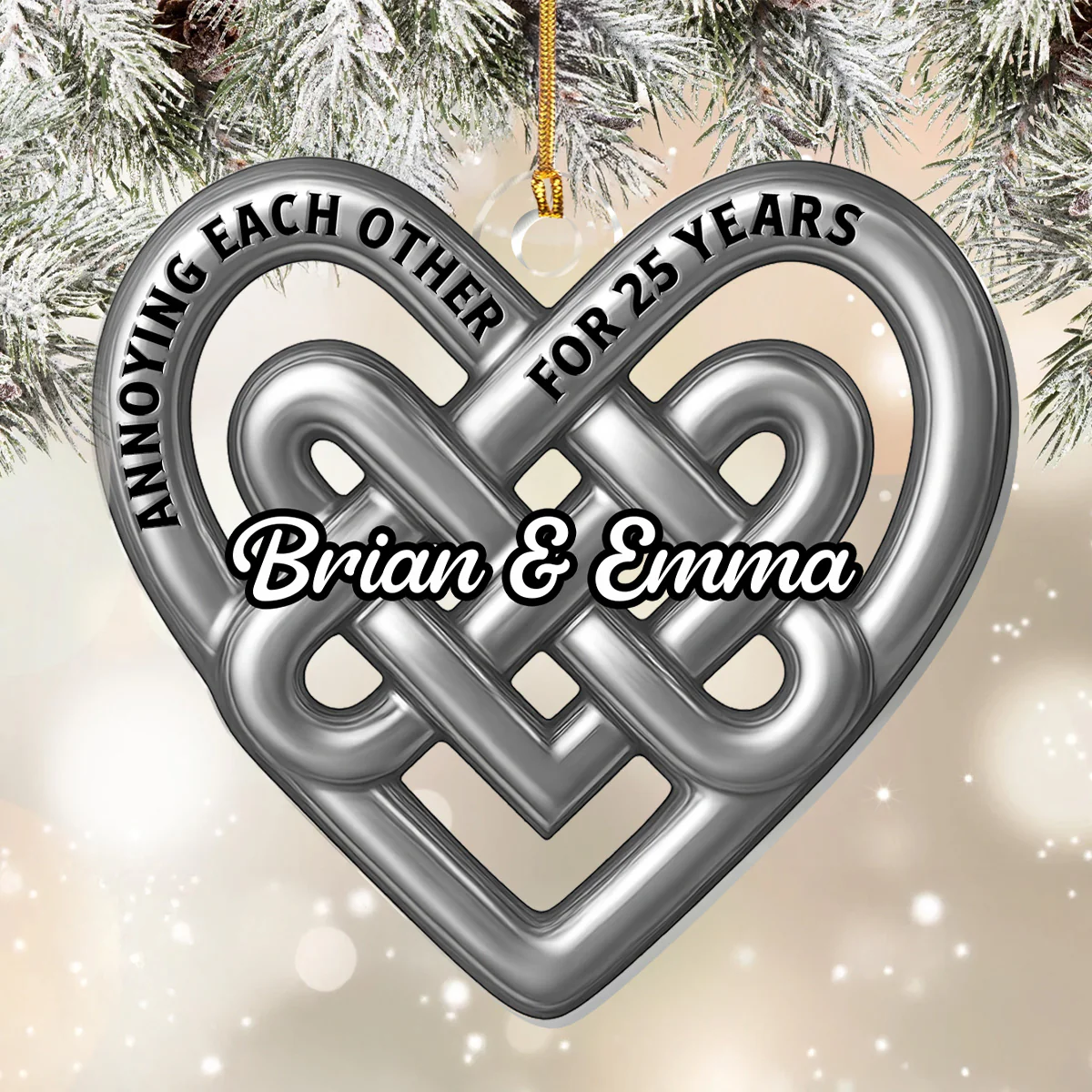 Annoying Each Other For Years - Personalized 1-Layer Acrylic Ornament - Image 6