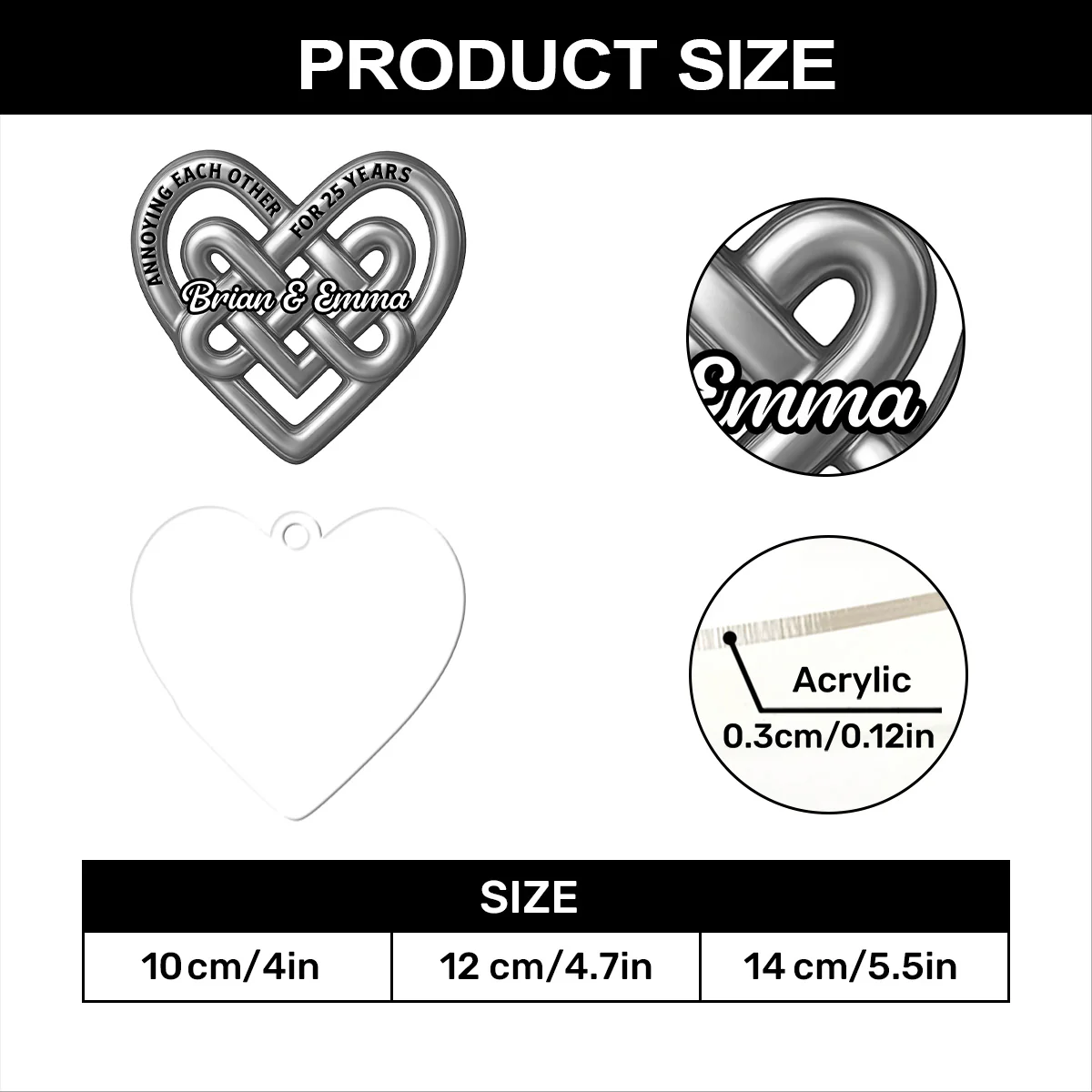 Annoying Each Other For Years - Personalized 1-Layer Acrylic Ornament - Image 7