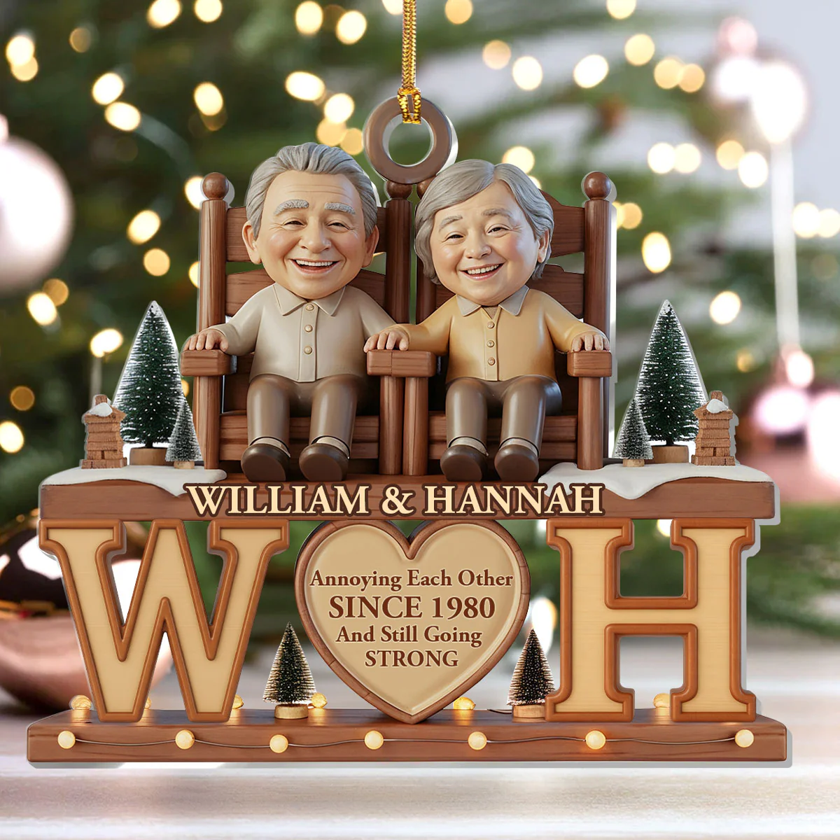 Annoying Each Other - Personalized 1-Layer Acrylic Ornament - Image 4