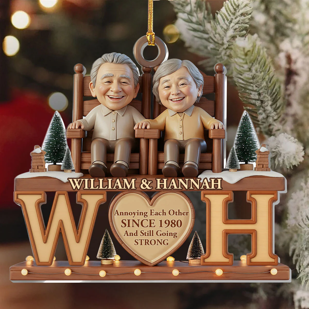 Annoying Each Other - Personalized 1-Layer Acrylic Ornament - Image 6