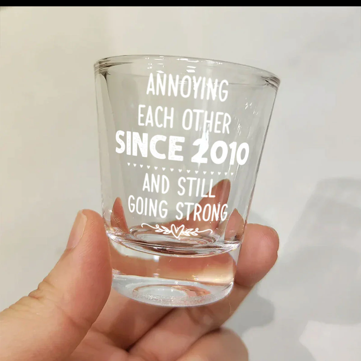 Annoying Each Other Since - Personalized Shot Glass - Image 4