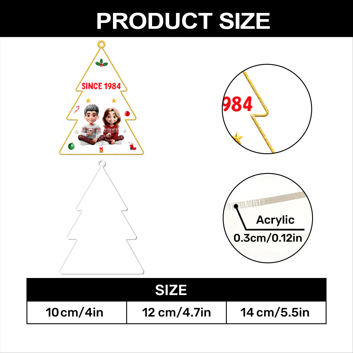 Annoying Each Other & Still Going Strong - Personalized 1-Layer Acrylic Ornament - Image 7