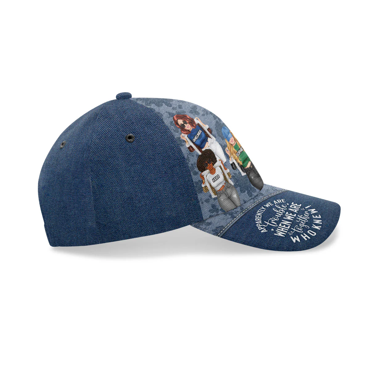 Apparently We're Trouble - Personalized Classic Cap - Image 4