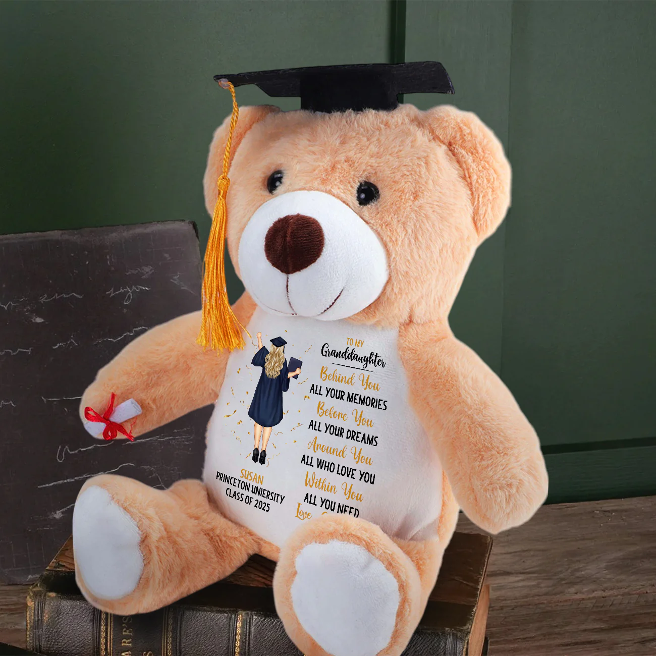 Around You All Who You Love - Personalized Graduation Teddy Bear - Image 4