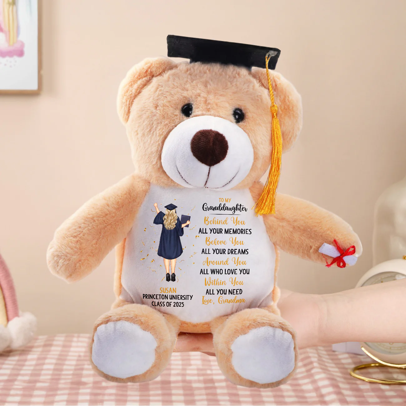 Around You All Who You Love - Personalized Graduation Teddy Bear - Image 5