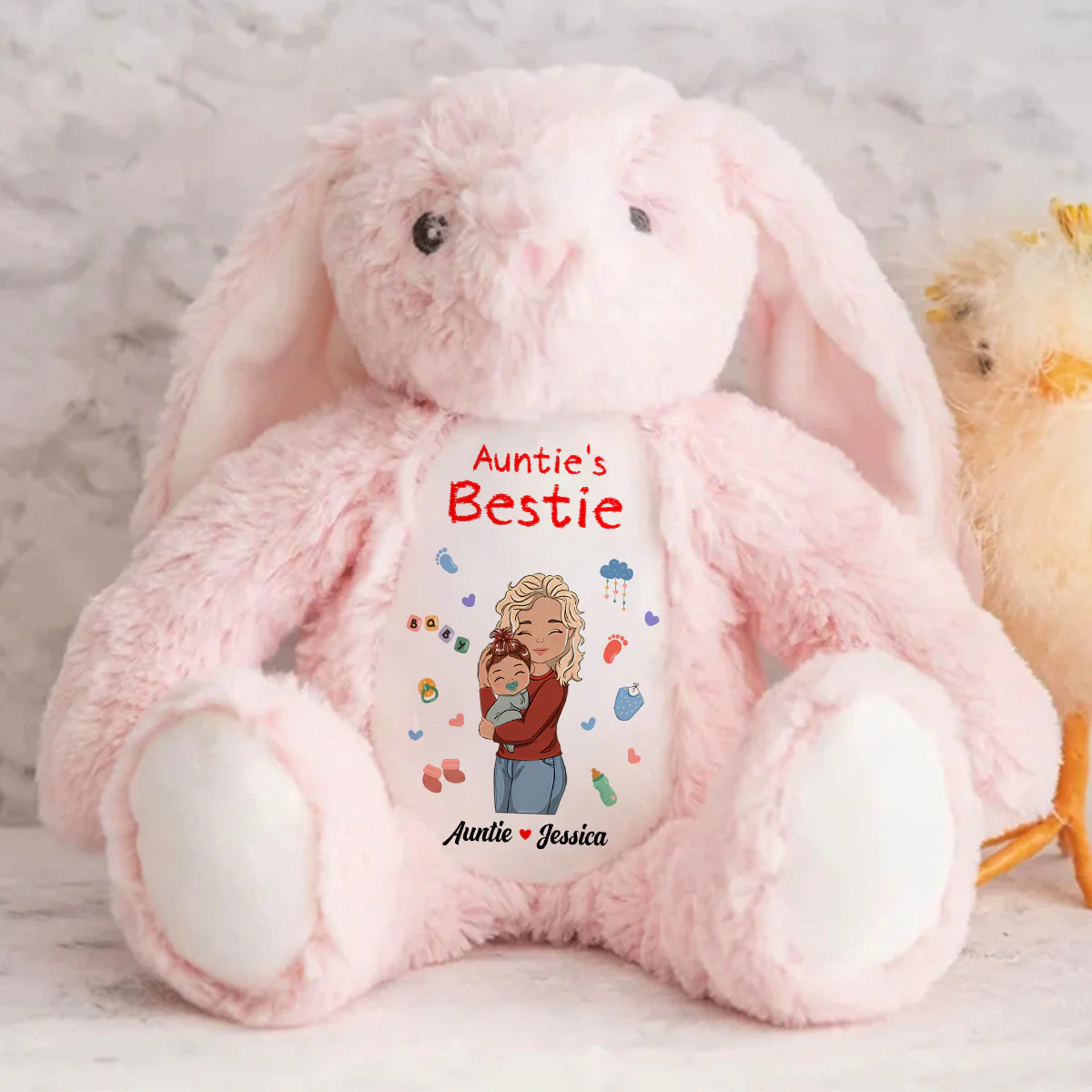 Auntie's Bestie - Personalized Stuffed Bunny - Image 7