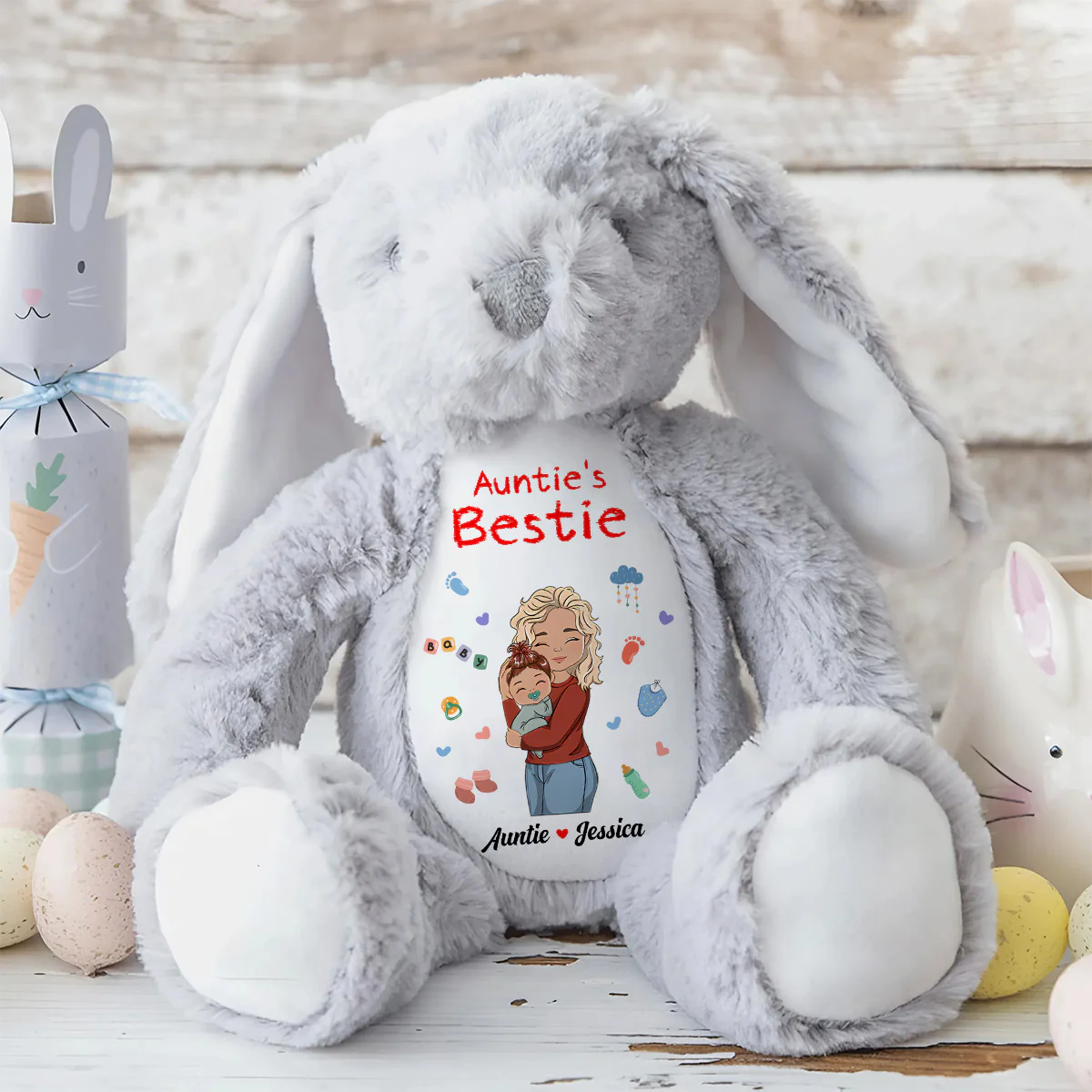 Auntie's Bestie - Personalized Stuffed Bunny - Image 8