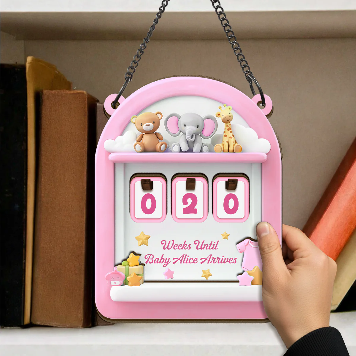 Baby Countdown - Personalized Tracker Sign - Image 4