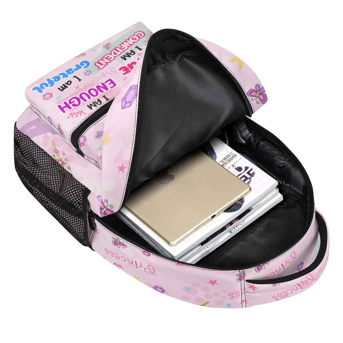Baby Girl Princess Affirmations - Personalized Backpack - Image 6