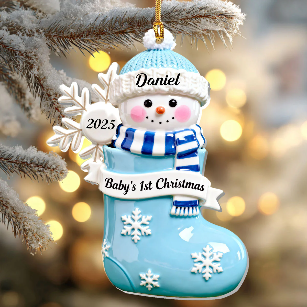 Baby's First Christmas - Personalized 1-Layer Acrylic Ornament