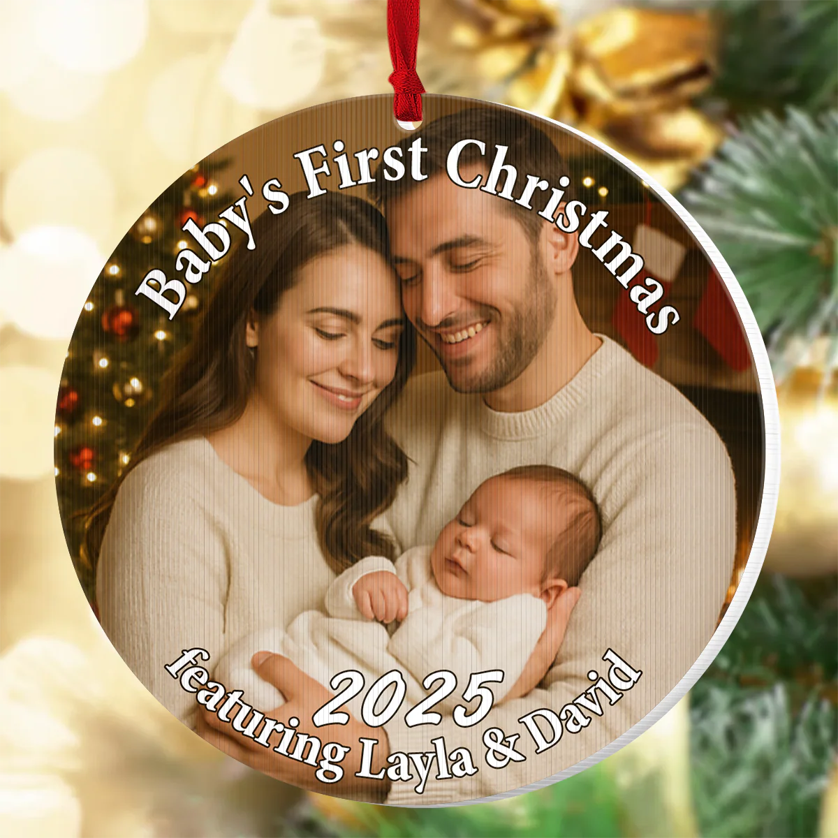 Baby's First Christmas - Personalized Magic Ornament - Image 5