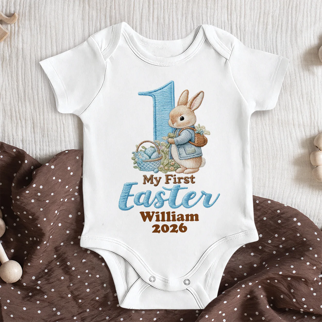 Baby's First Easter - Personalized Baby Onesie - Image 5