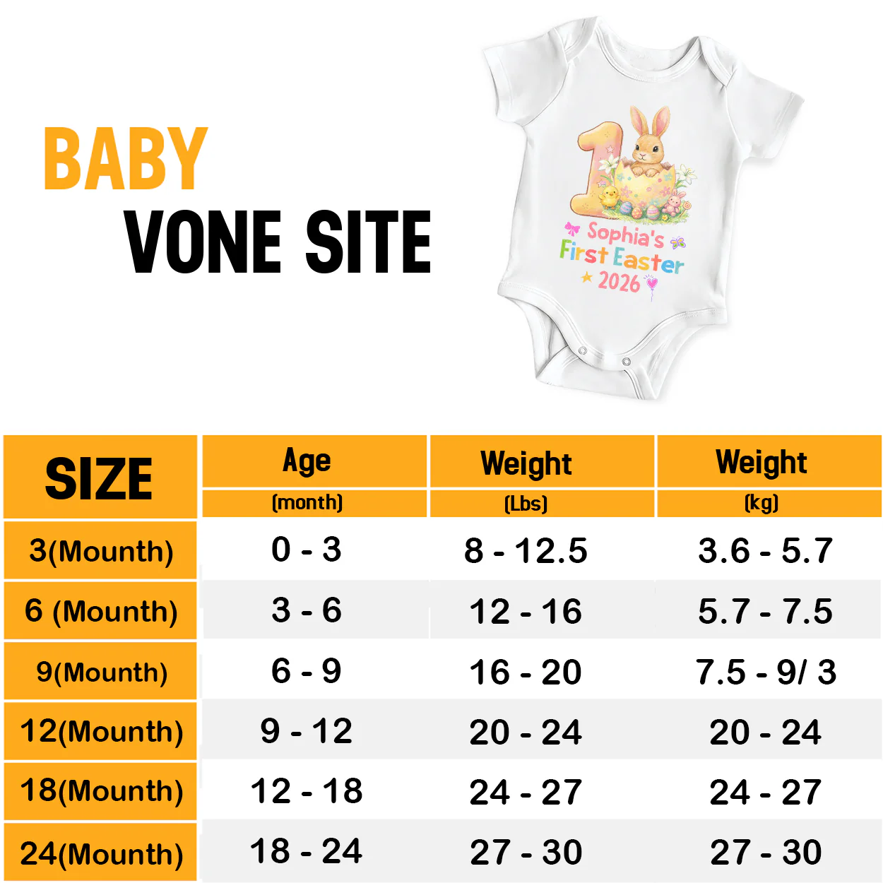 Baby's First Easter - Personalized Baby Onesie - Image 7