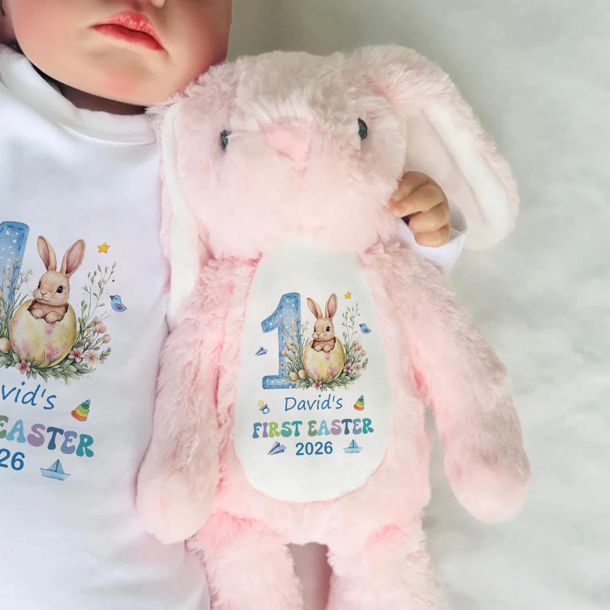Baby's First Easter - Personalized Stuffed Bunny - Image 6