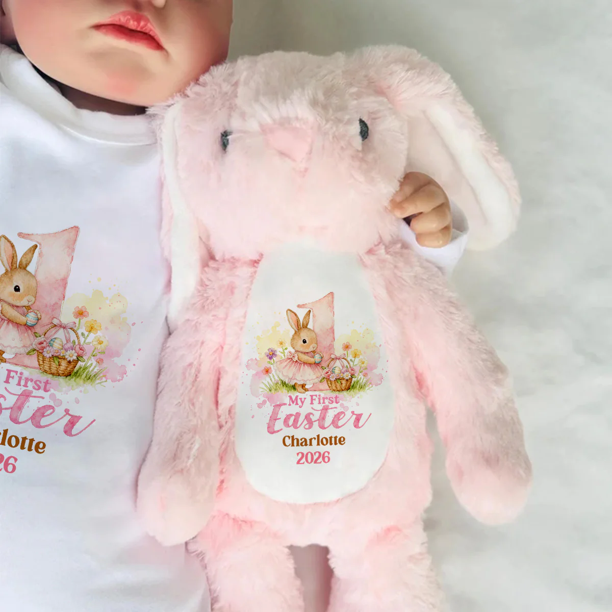 Baby's First Easter - Personalized Stuffed Bunny - Image 6