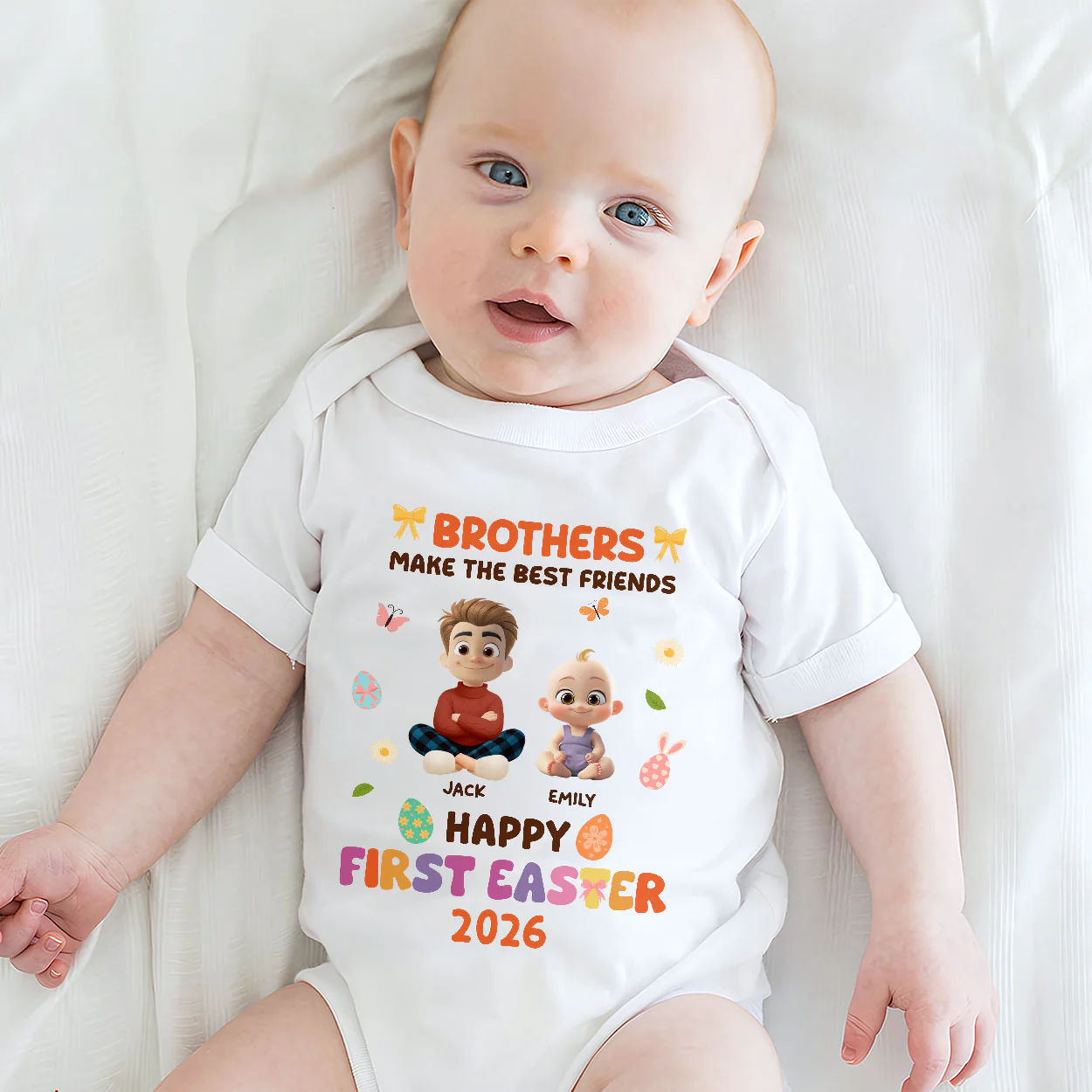 Baby's First Easter Sister Edition  - Personalized Baby Onesie - Image 3