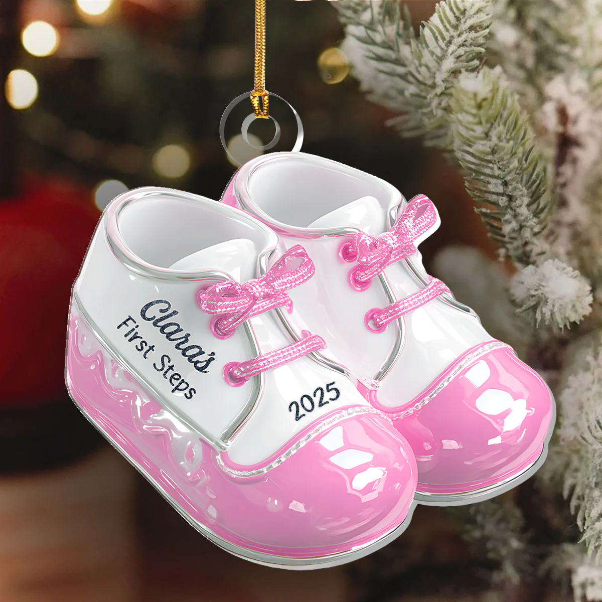Baby’s Little Journey - Personalized 1-Layer Acrylic Ornament - Image 6
