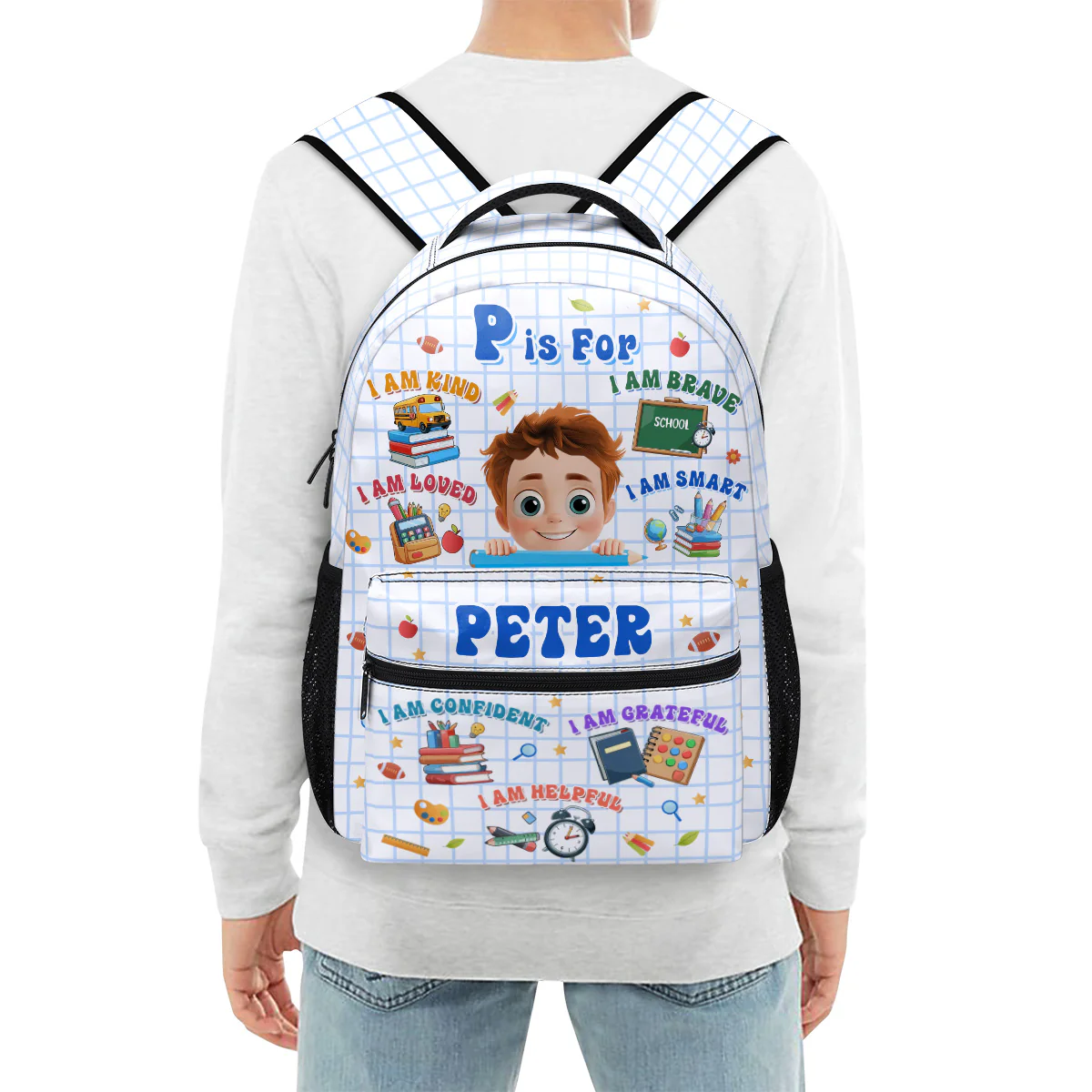 Back To School Affirmations - Personalized Backpack - Image 4