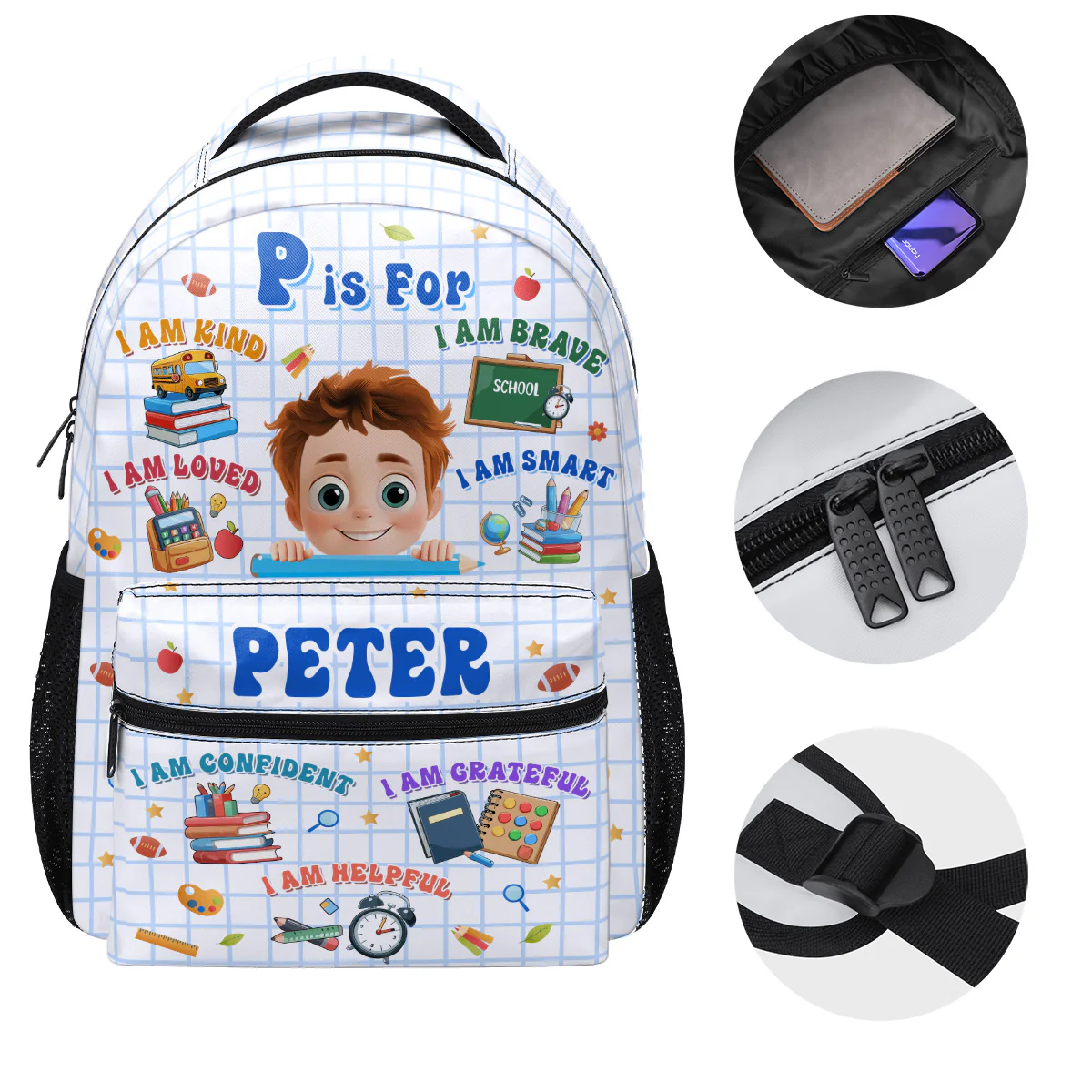 Back To School Affirmations - Personalized Backpack - Image 7