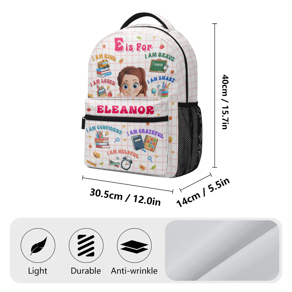 Back To School Affirmations - Personalized Backpack - Image 8