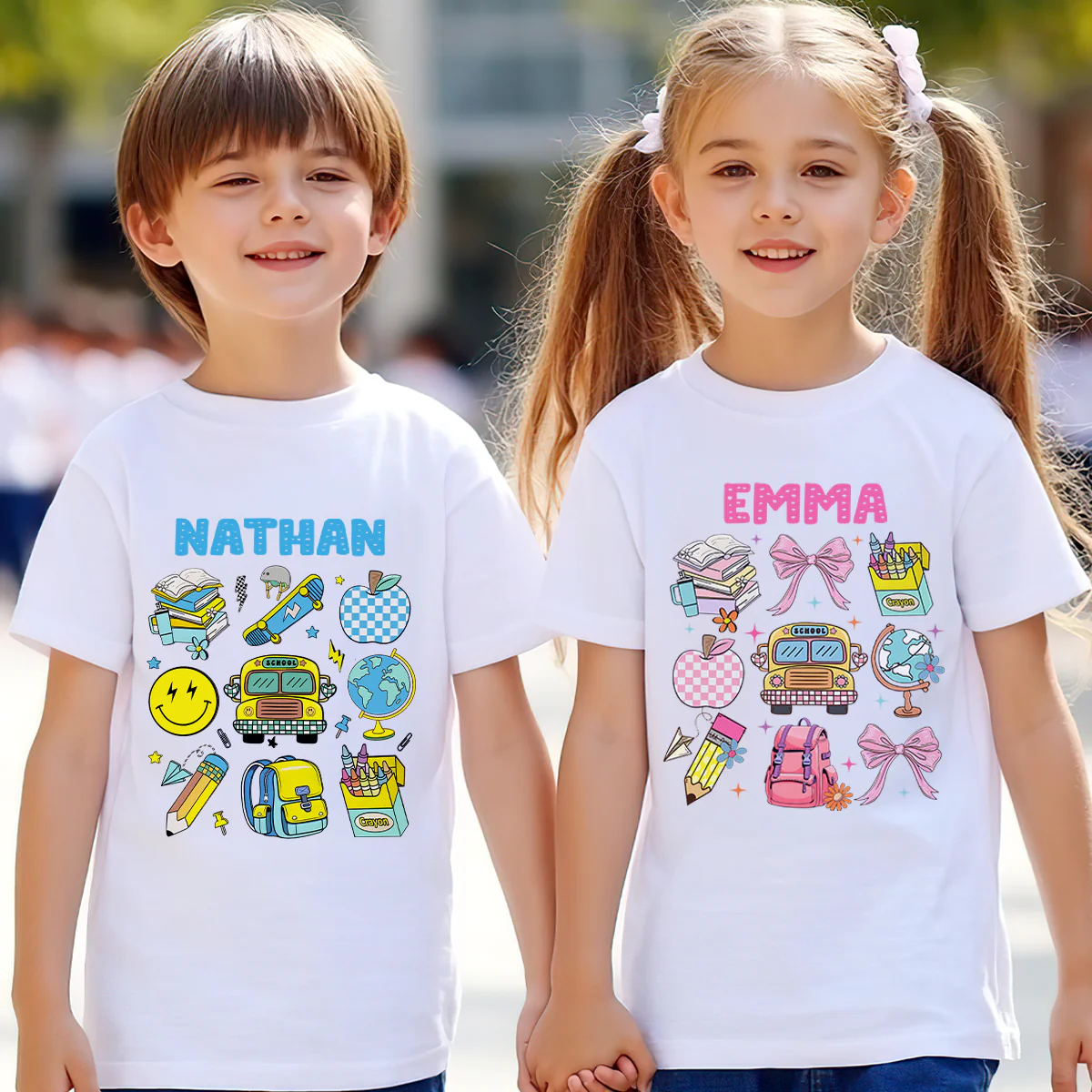 Back To School - Personalized Kid T-Shirt - Image 3