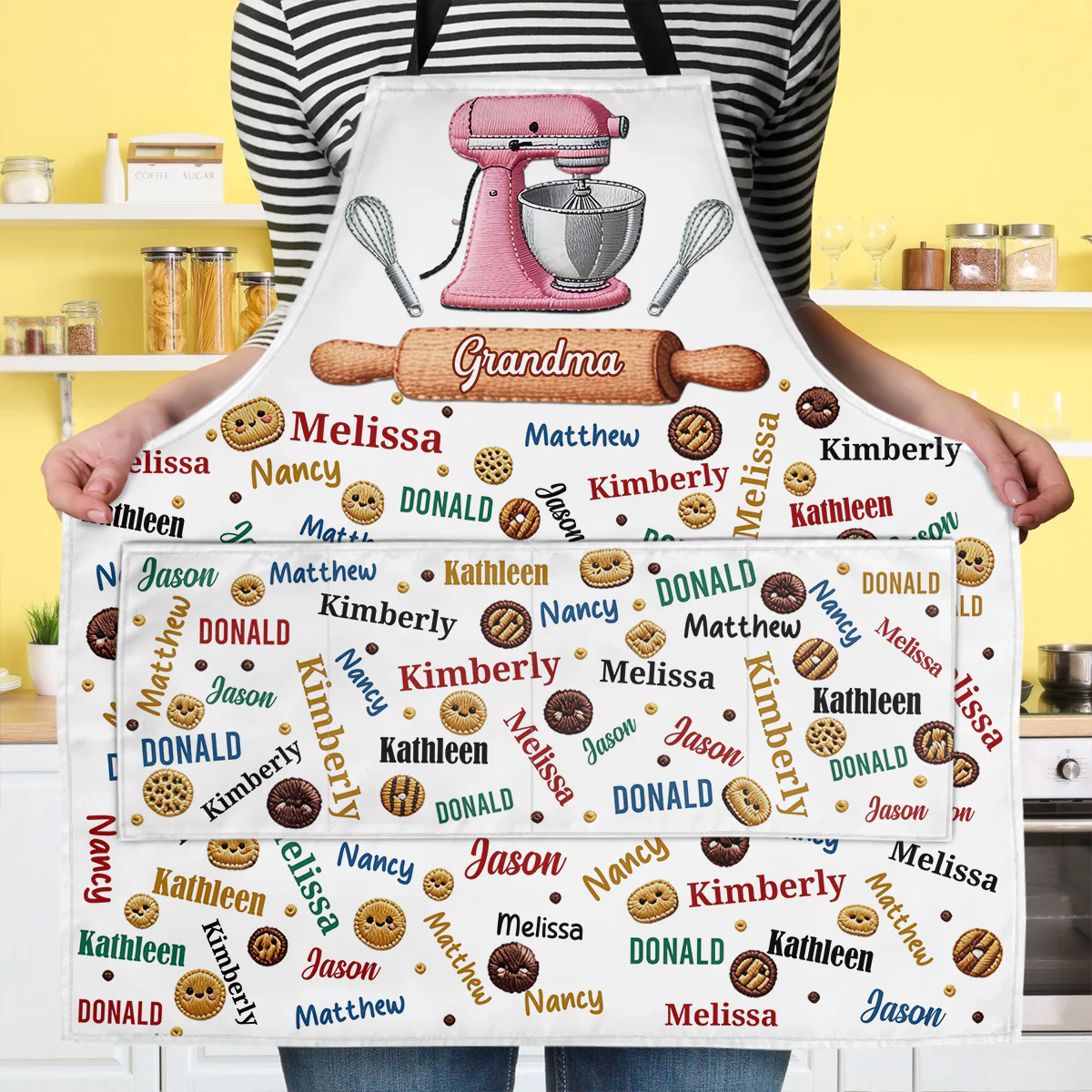 Baking With Love - Personalized Apron With Pocket - Image 3