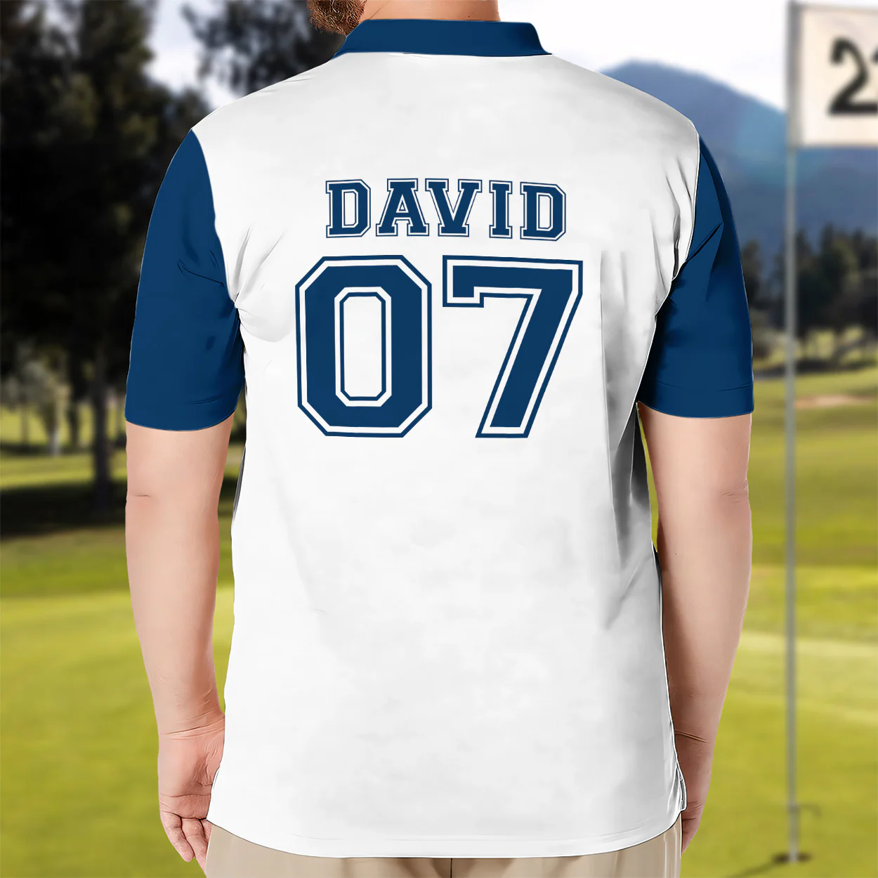 Baseball Dad - Personalized Polo Shirt - Image 3
