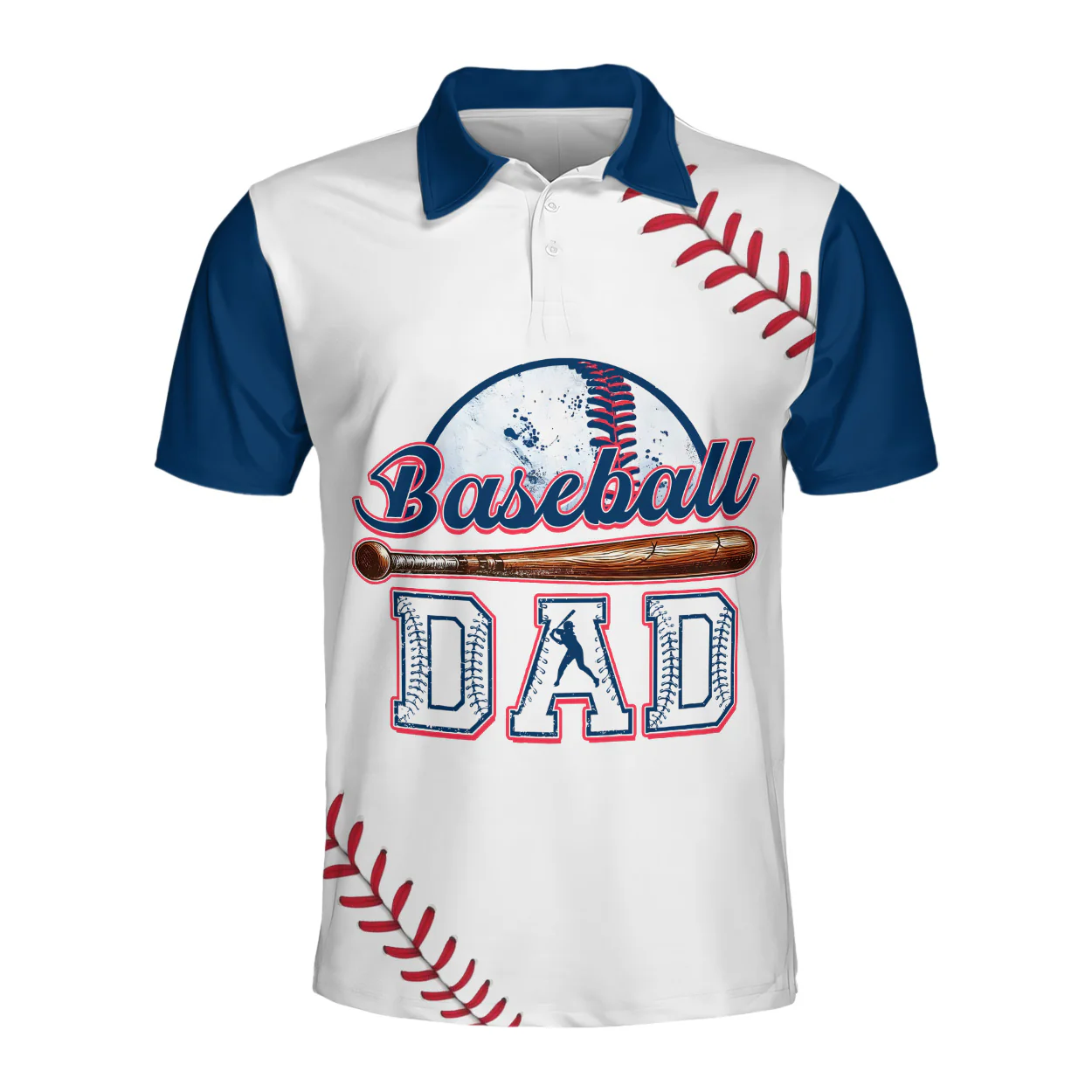 Baseball Dad - Personalized Polo Shirt - Image 4