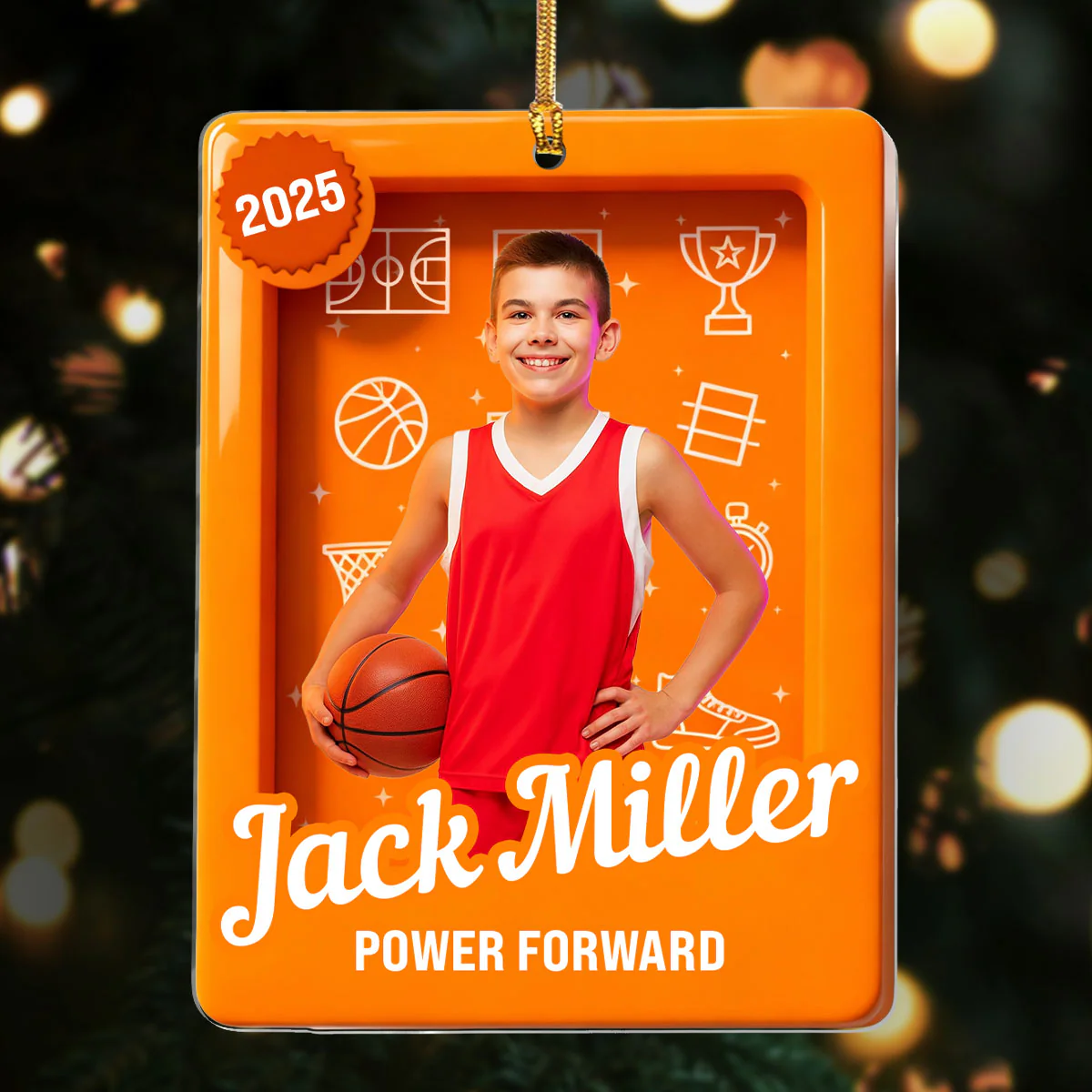 Basketball Toy Box Upload Photo - Personalized 1-Layer Acrylic Ornament
