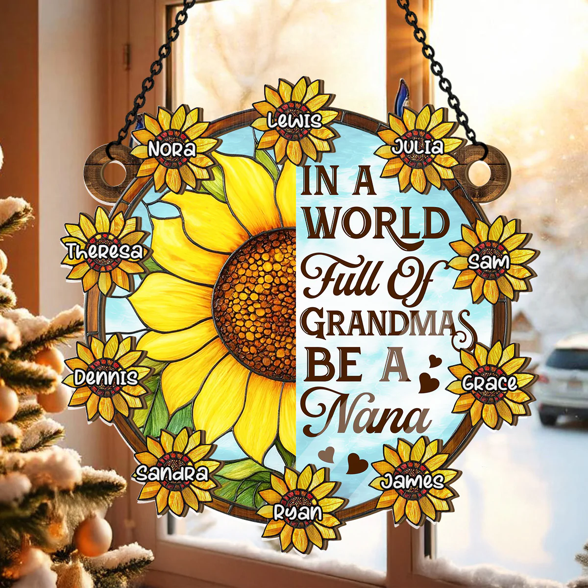 Be A Nana - Personalized Window Hanging Suncatcher - Image 2