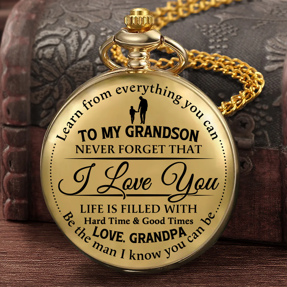 Be The Man I Know You Can Be - Personalized Pocket Watch