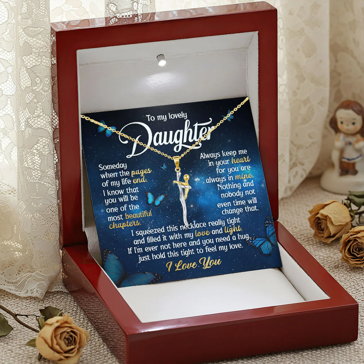 Beautiful Chapter - Personalized Hug Charm Necklace - Image 3