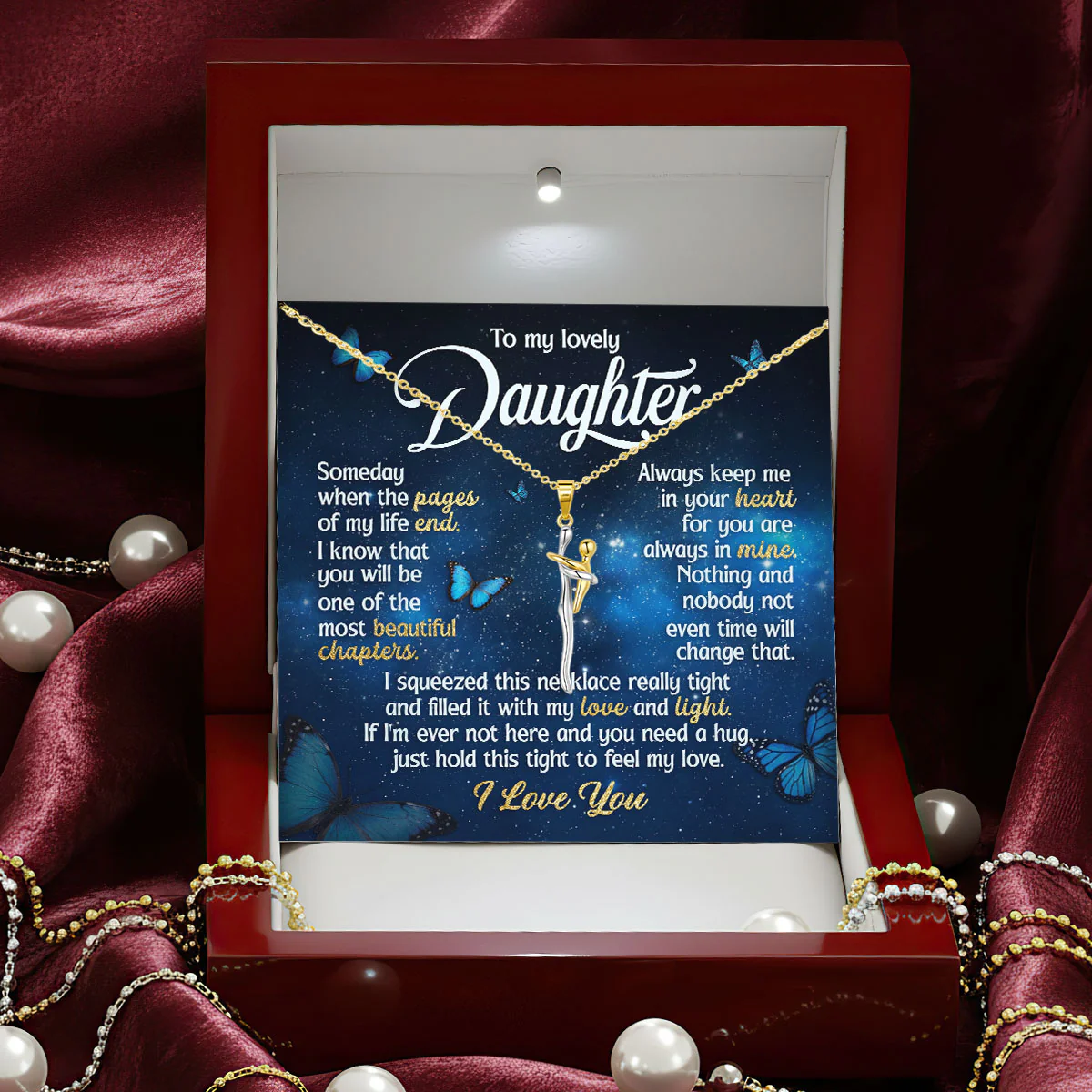 Beautiful Chapter - Personalized Hug Charm Necklace - Image 5