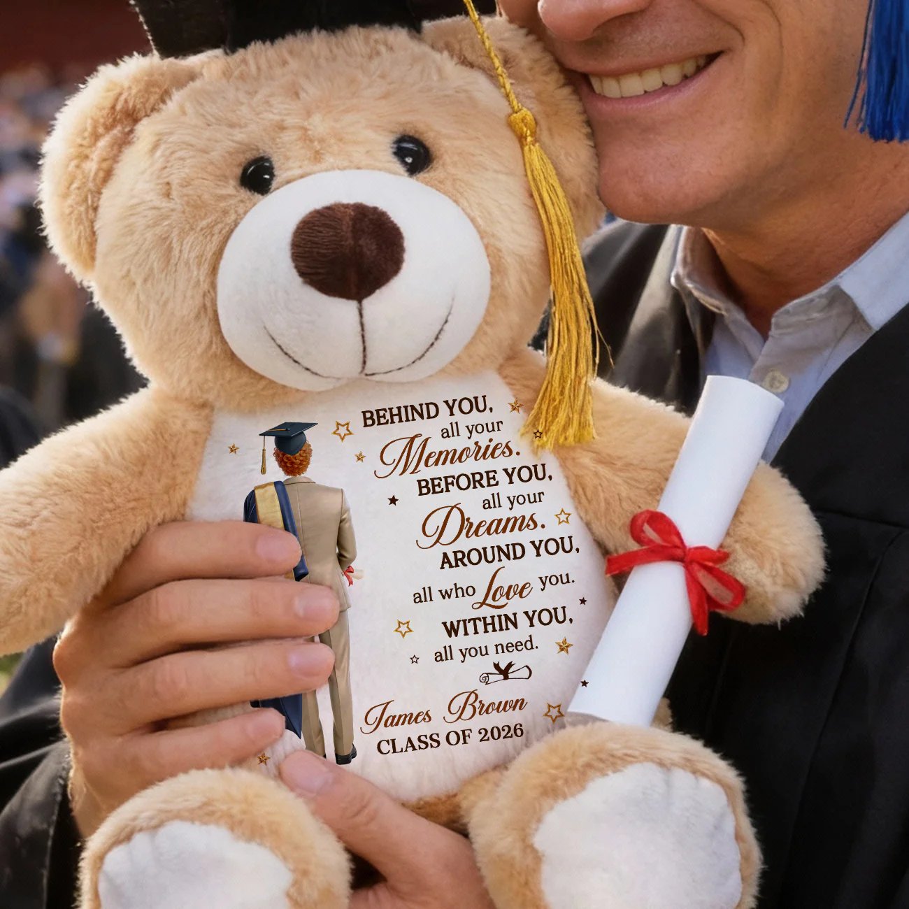 Behind You All Your Memories - Personalized Graduation Teddy Bear - Image 5