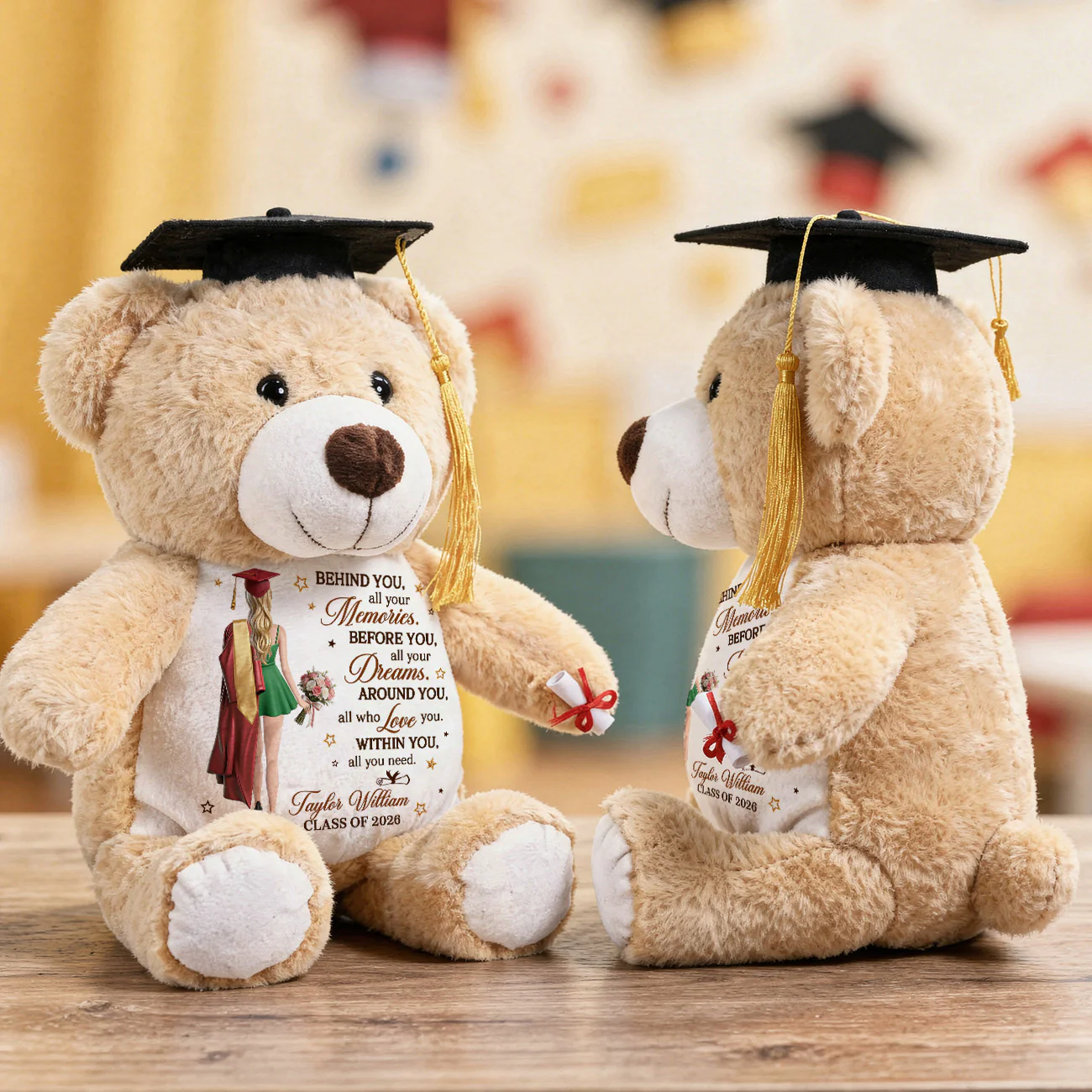 Behind You All Your Memories - Personalized Graduation Teddy Bear - Image 6