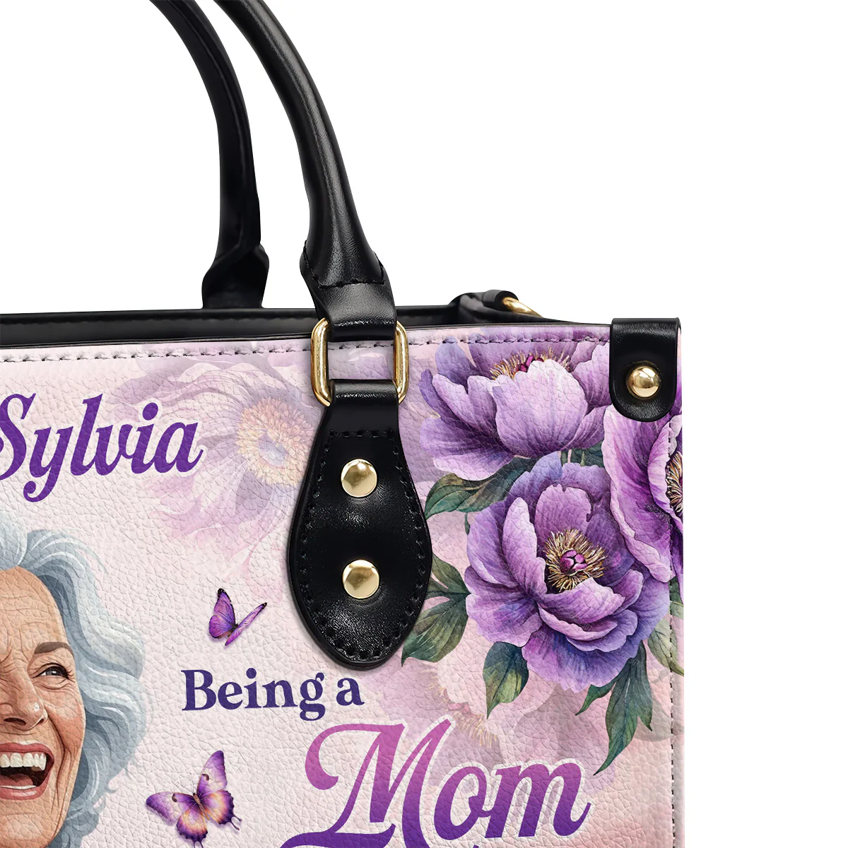 Being A Grandma Is Priceless - Personalized Leather Handbag - Image 4