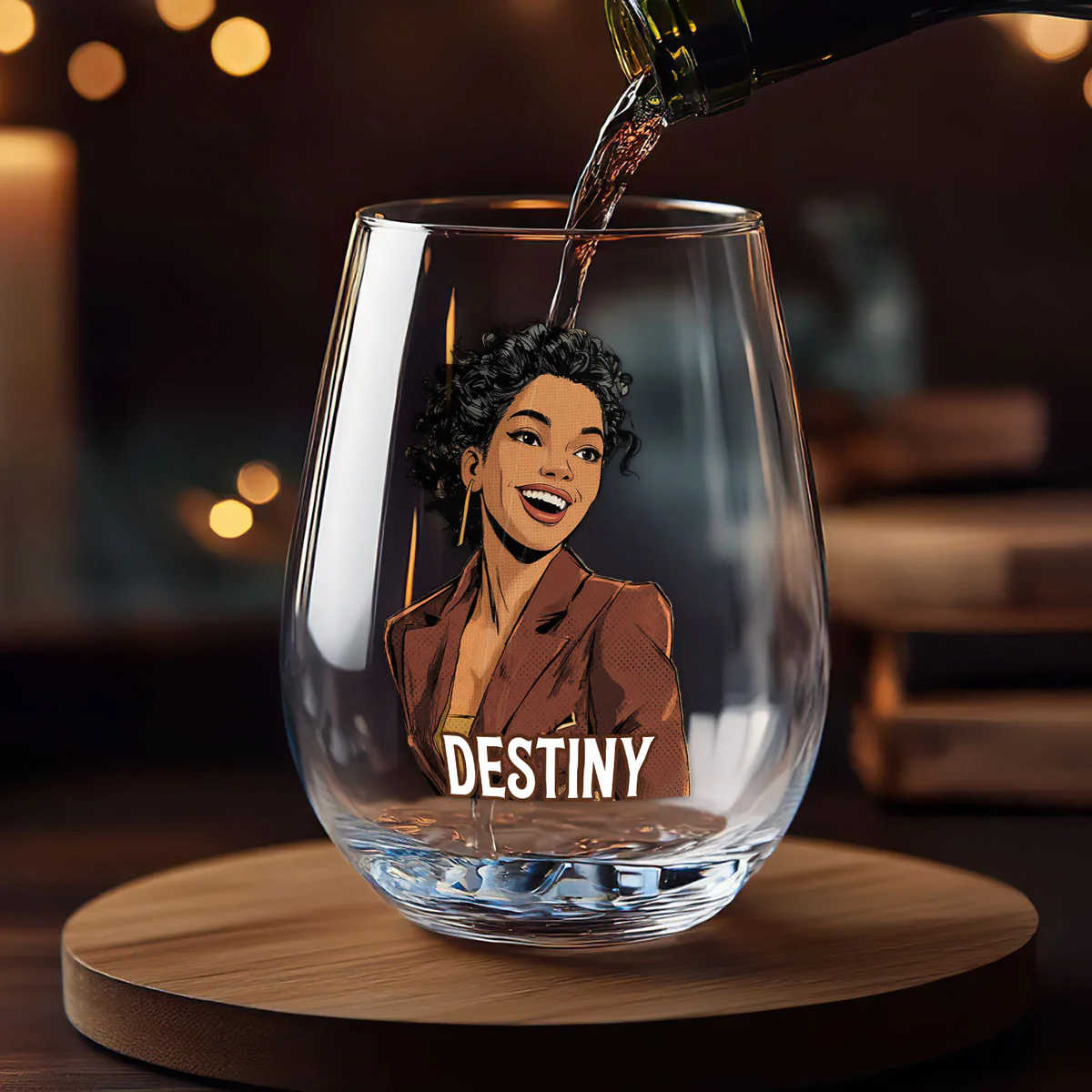 Being Fabulous - Personalized Stemless Wine Glass - Image 2