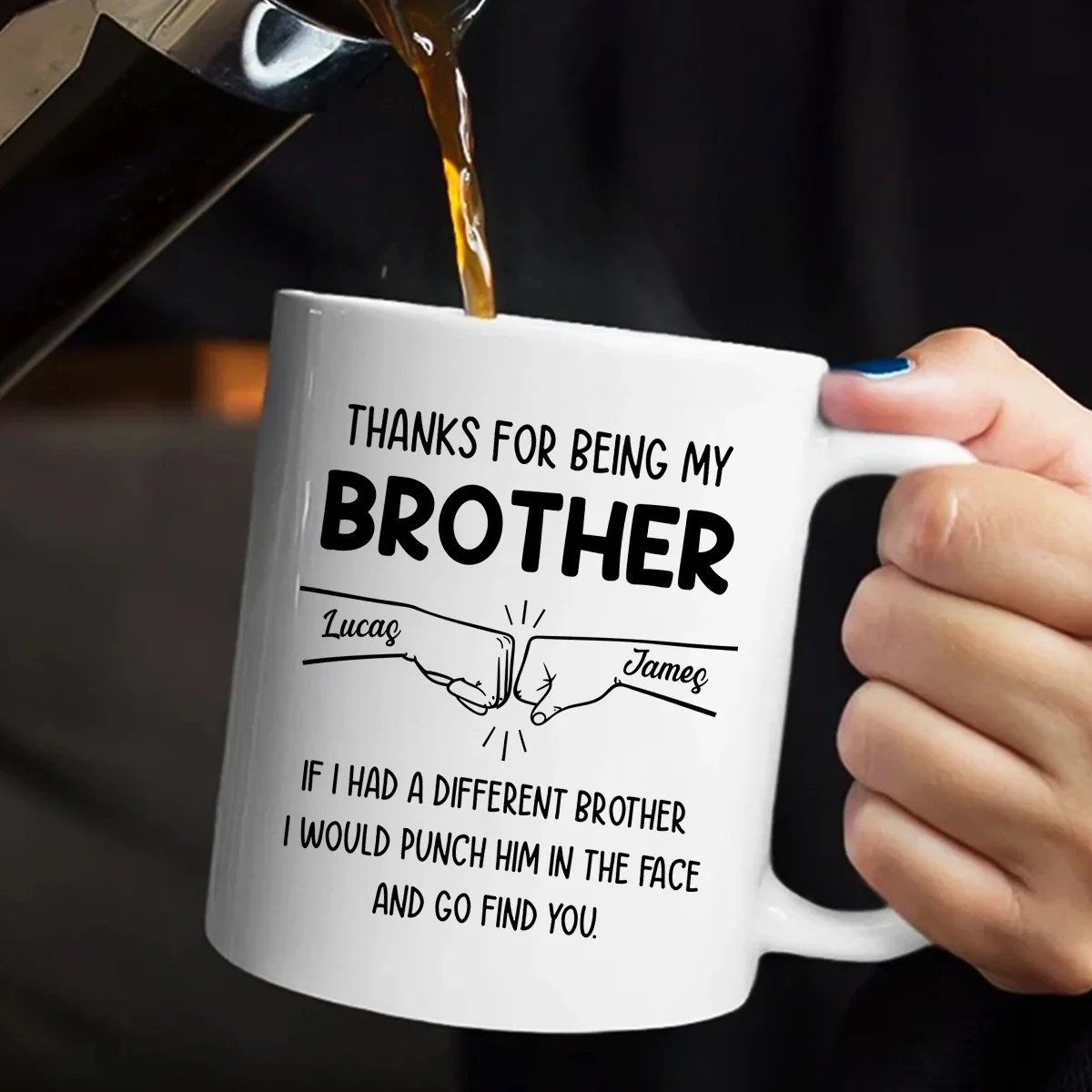Being My Sibling - Personalized Ceramic Coffee Mug - Image 5