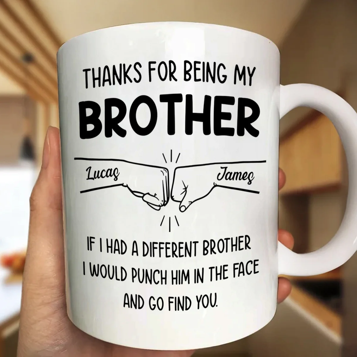 Being My Sibling - Personalized Ceramic Coffee Mug - Image 6