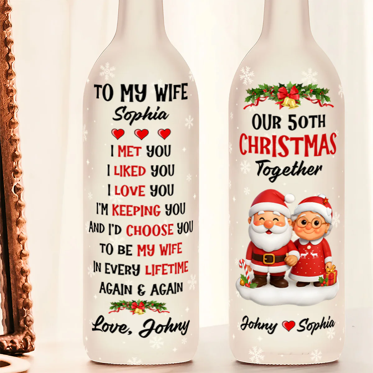 Being Together For Years To Come - Personalized Bottle Lamp - Image 5