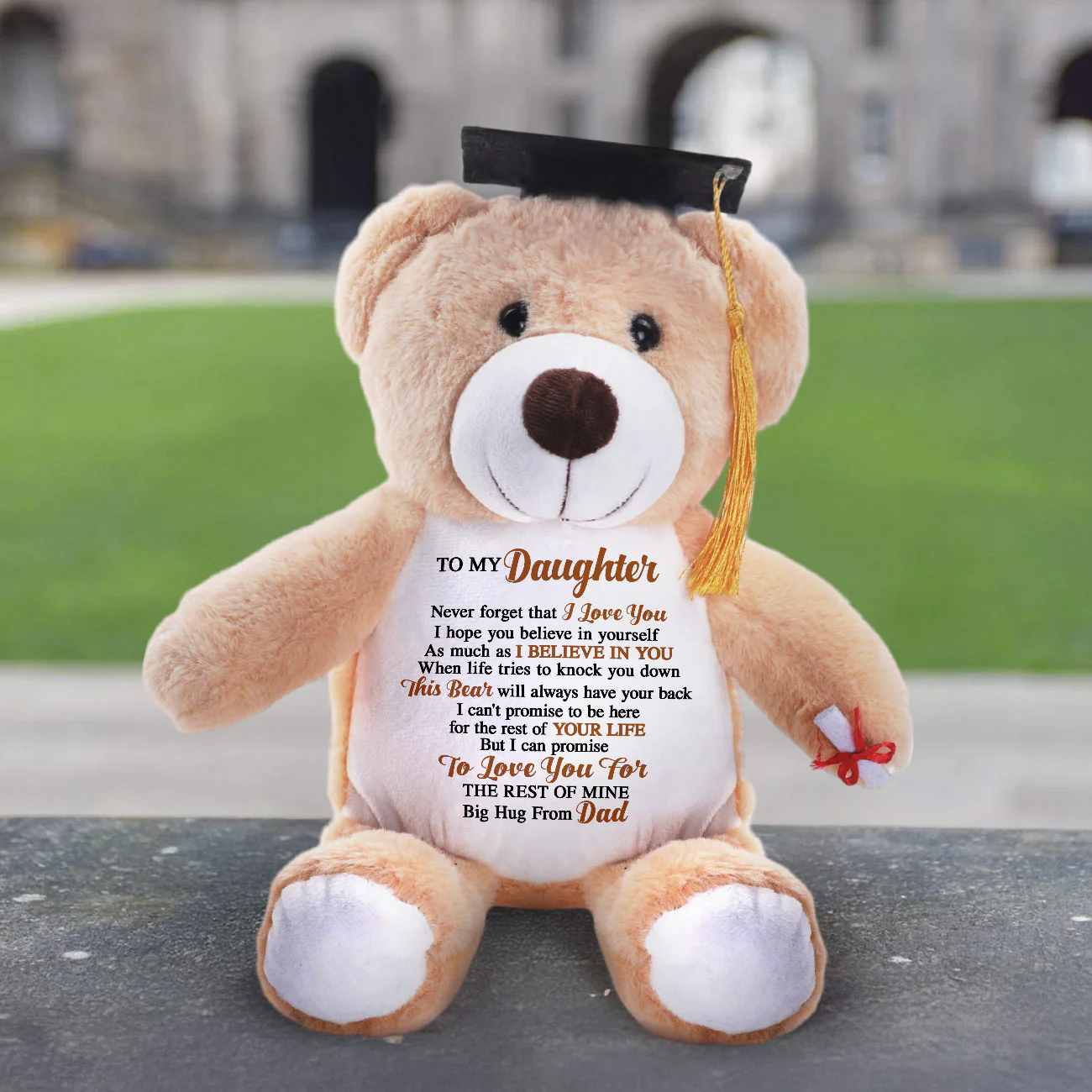 Believe In Yourself - Personalized Graduation Teddy Bear - Image 3