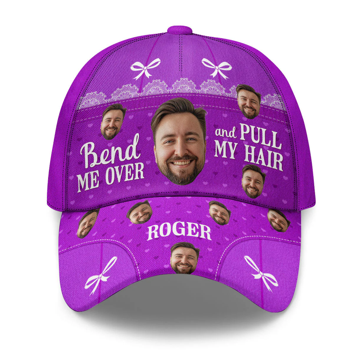 Bend Me Over And Pull My Hair - Personalized Classic Cap - Image 3