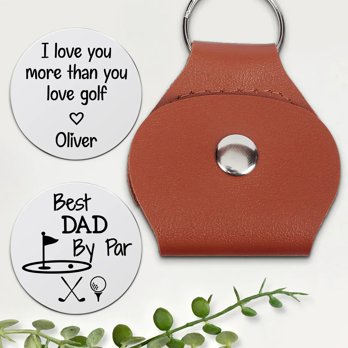 Best Dad By Par - Personalized Pocket Hug - Image 2
