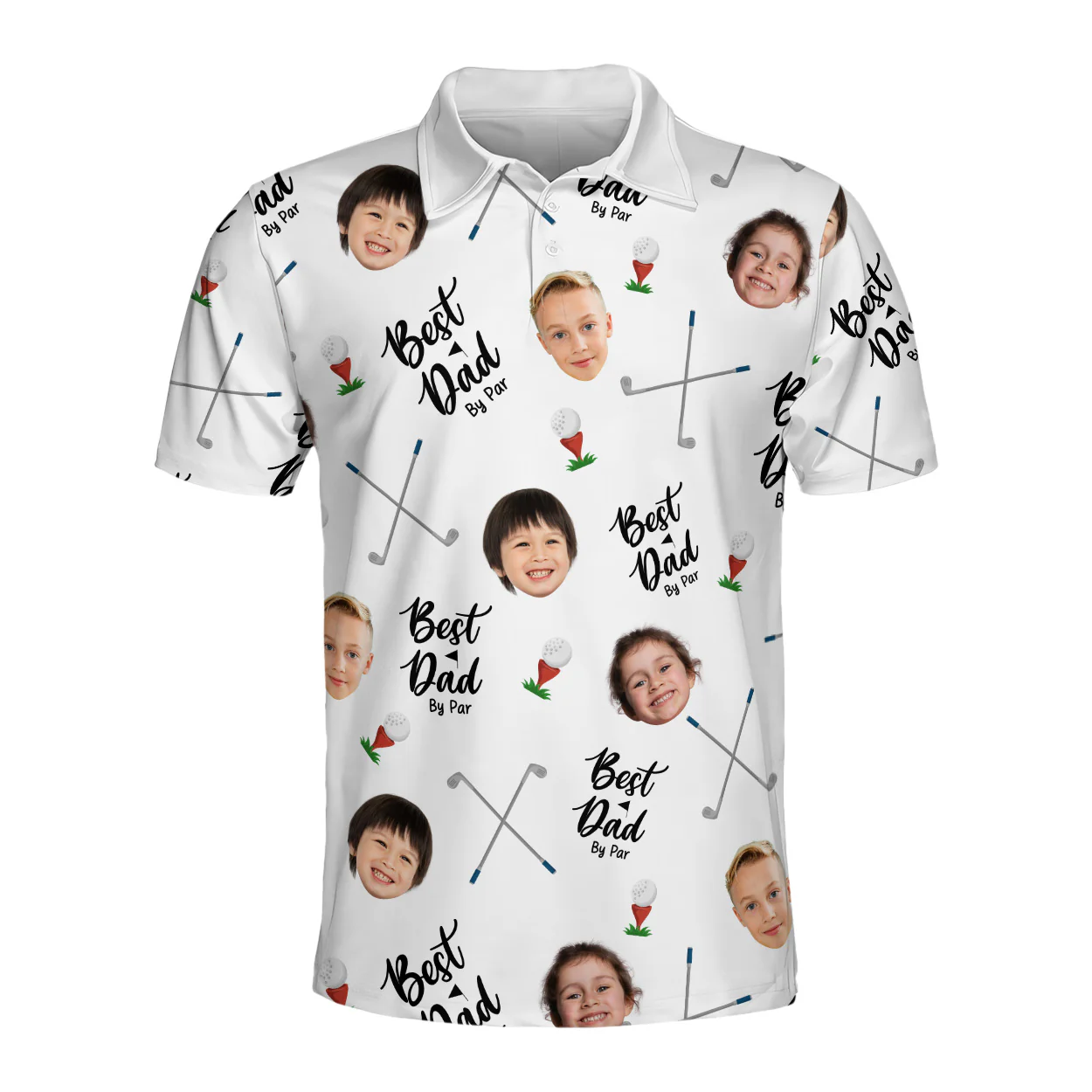 Best Dad By Par - Personalized Polo Shirt - Image 4