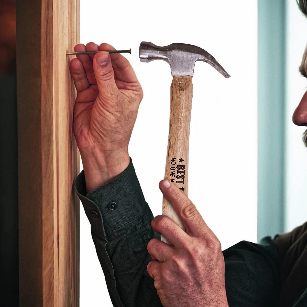 Best Dad Ever - Personalized Wooden Hammer - Image 3