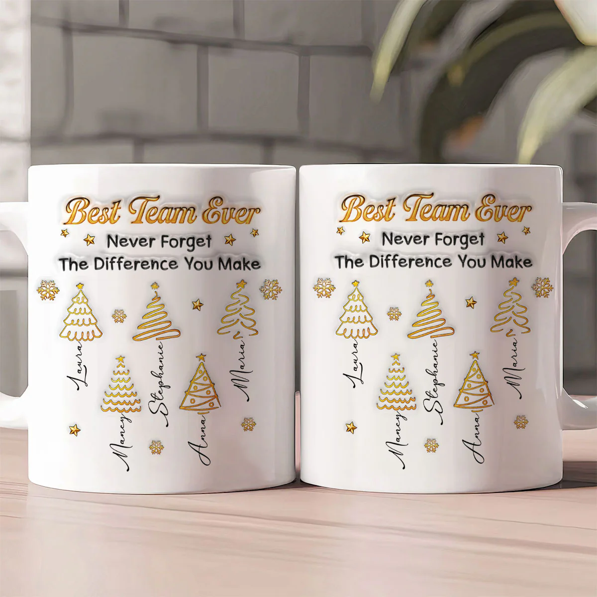 Best Team  - Personalized Ceramic Coffee Mug - Image 2