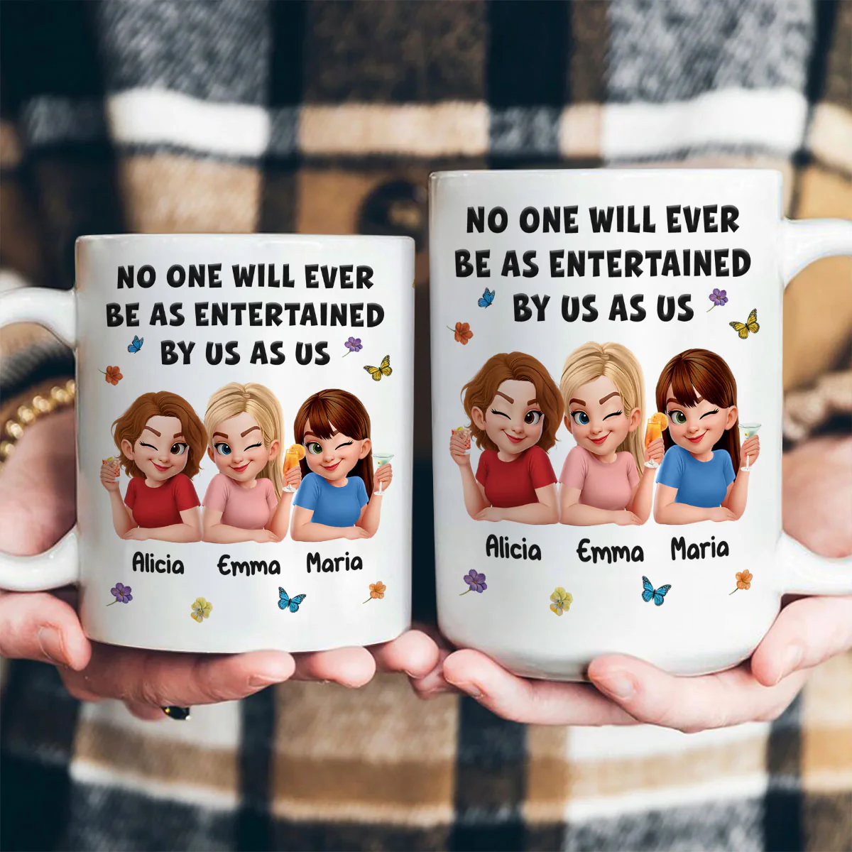 Bestie No One Will Ever Be As Entertained By Us As Us - Personalized Ceramic Coffee Mug - Image 4
