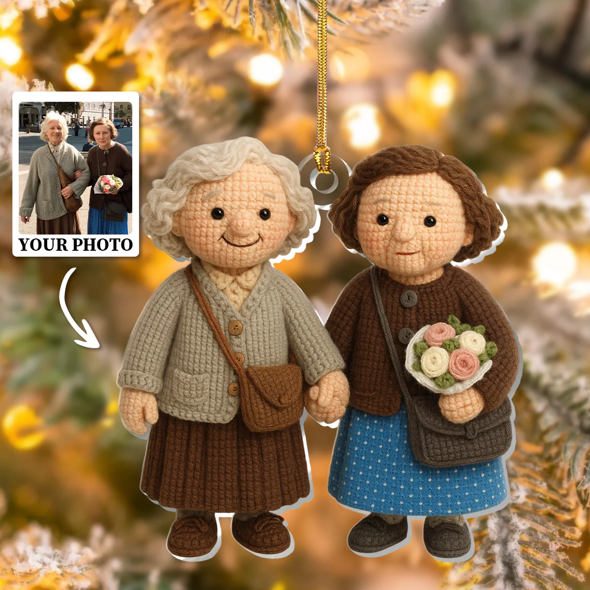 Besties Forever - Personalized 1-Layer Acrylic Ornament