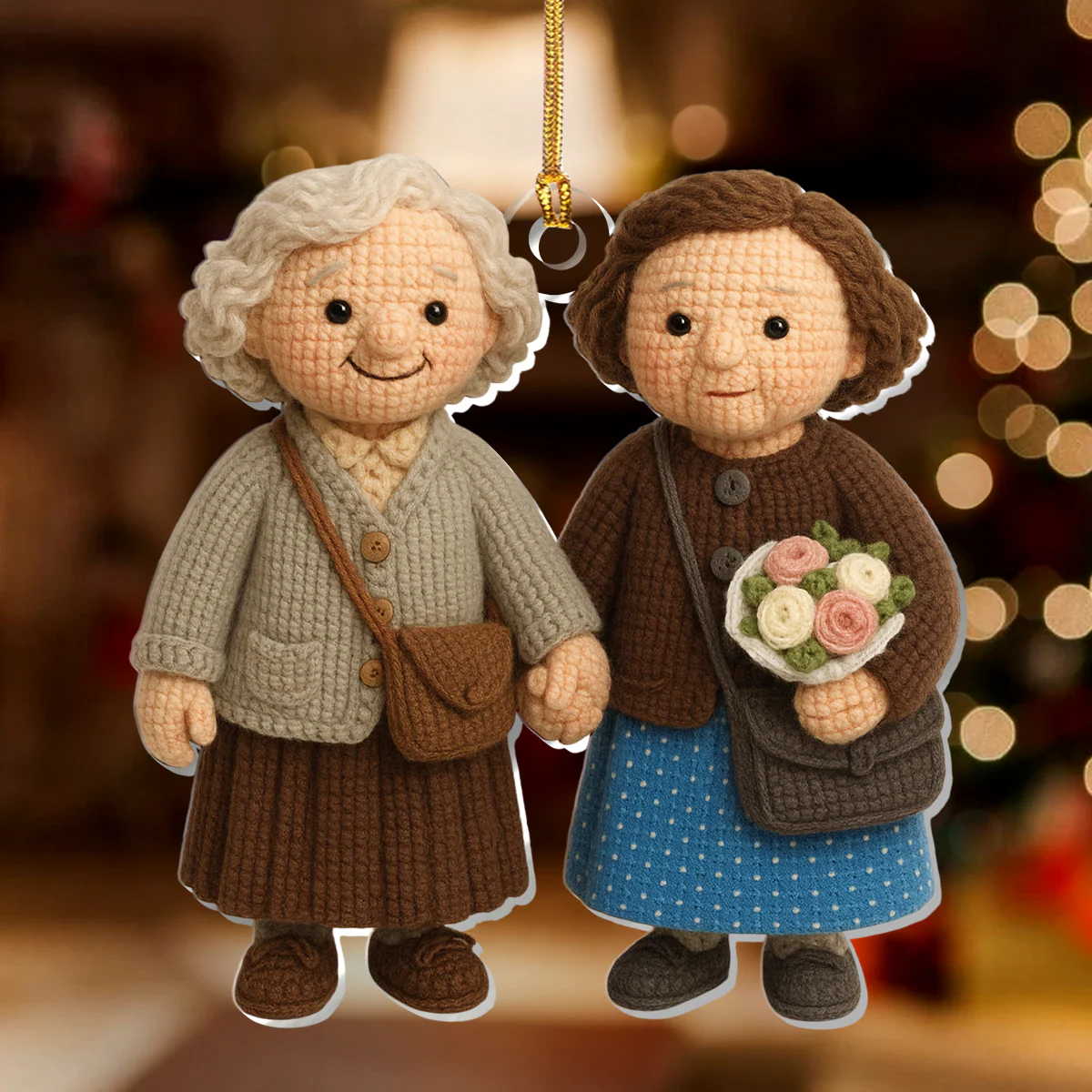 Besties Forever - Personalized 1-Layer Acrylic Ornament - Image 2
